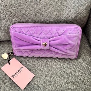 Juicy Couture Lavender Quilted Bow Wallet